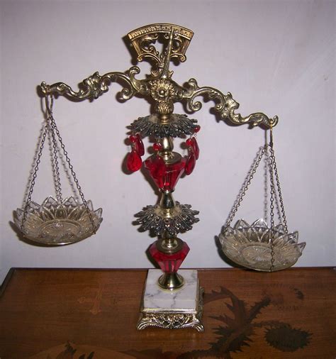 Antique Vintage Scales Of Justice Brass With Marble Base I Could