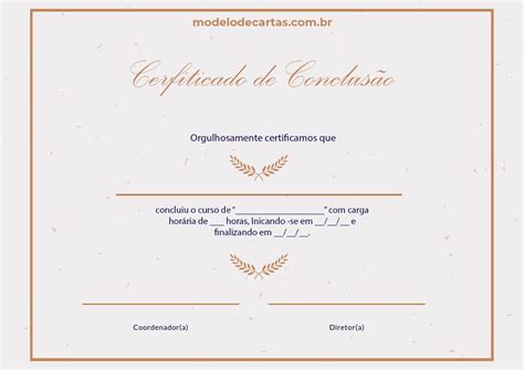 Modelos De Certificados Para Imprimir