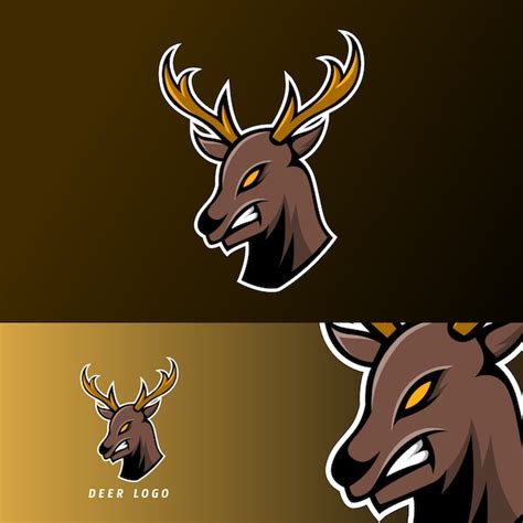Premium Vector Angry Deer Sport Gaming Esport Logo Template With Long
