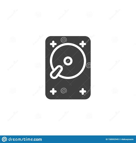 Hard Disk Storage Vector Icon Stock Vector Illustration Of Peripheral