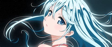 Download Wallpaper 2560x1080 Anime Girl Hair Blue Eyes Dual Wide