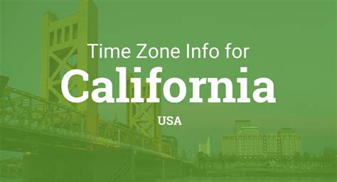 Time Zones In California United States