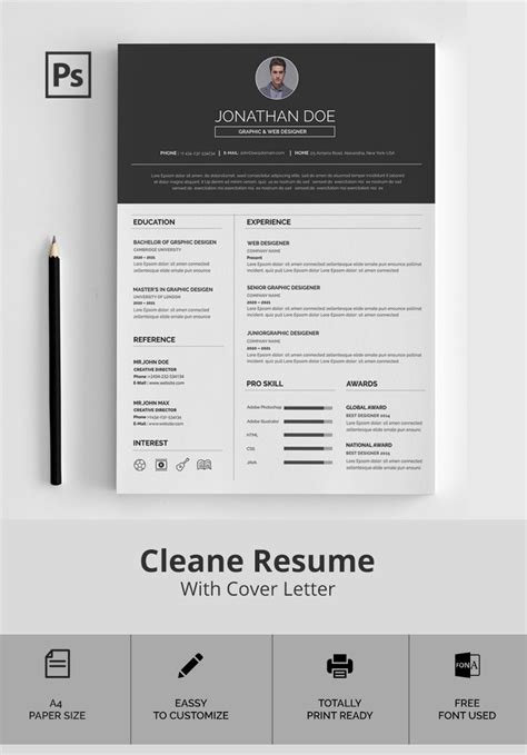 Here you can add your documents such as your diploma, certificate etc. Jonathan Doe CV Resume Template #75973
