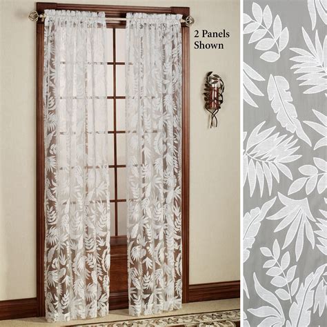 Sheer Curtains With Leaf Design