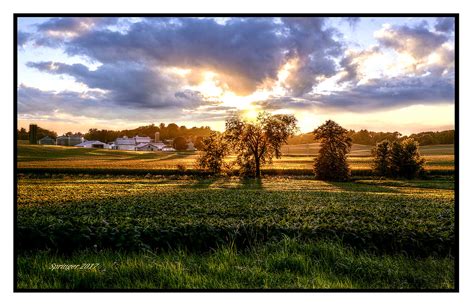 Sunset Field Sunset Over The Farmland Il Ken Springer Flickr