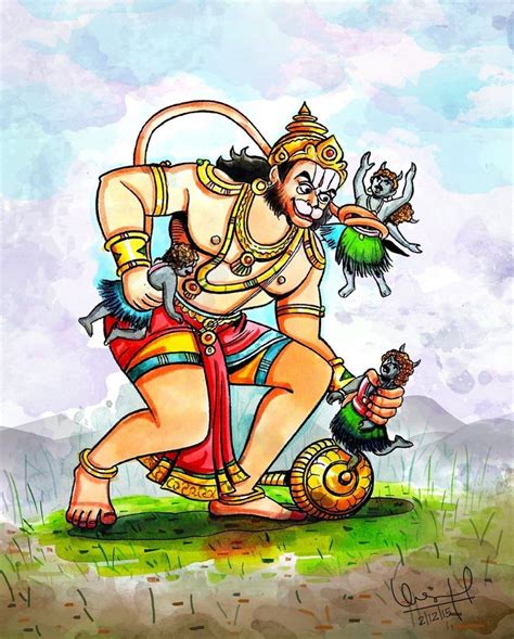 Pin By Haryram Suppiah On Monkey God God Illustrations Lord Rama
