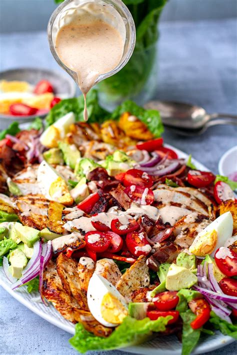 Chicken Cobb Salad With Chipotle Ranch And Grilled Pineapple