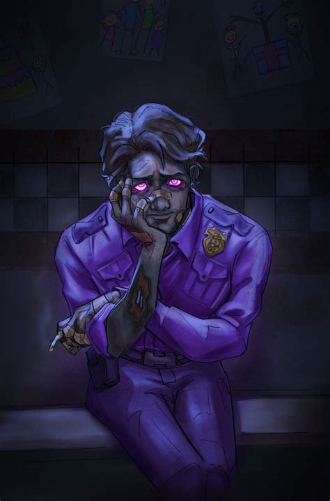 William Afton Fanart Anime Purple Guy Fnaf Fanart By Neytirix On