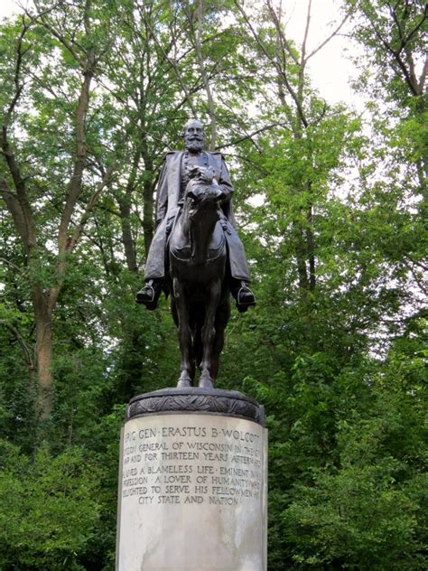 Equestrian Statue Of Erastus B Wolcott In Wi Milwaukee Us