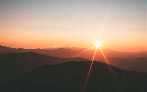 3840x2400 Sunset From Mountain Range 5k 4k Hd 4k Wallpapers Images