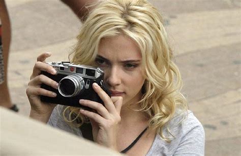 Scarlett Johansson Using Her Leica M6 During Filming In Spain Of Vicky