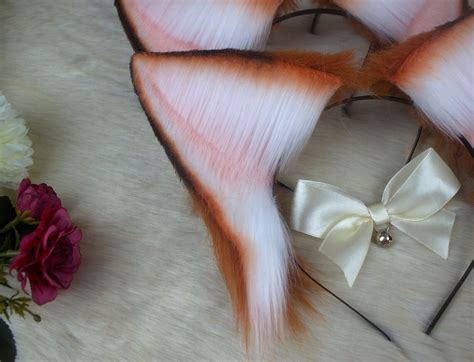 Realistic Red Fox Ears And Tail Faux Fur Cosplay Petplay Etsy Uk