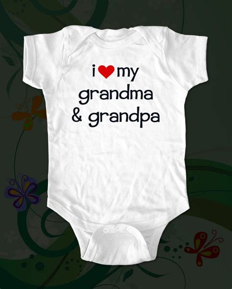 I Love My Grandma And Grandpa Birth Pregnancy Announcement Etsy