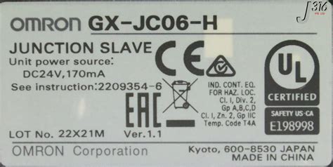 33486 OMRON ETHERCAT JUNCTION SLAVE GX JC06 H J316Gallery
