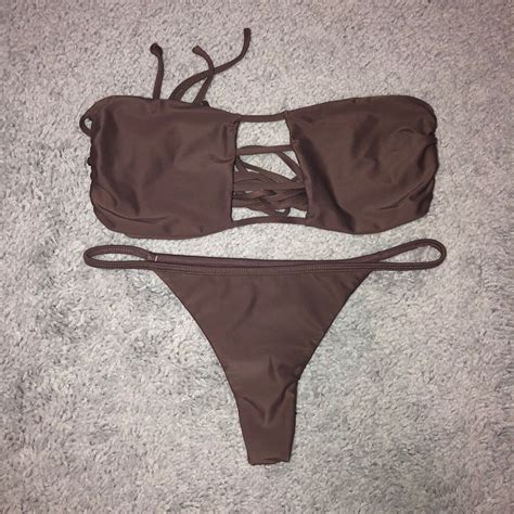 in perfect condition both size medium acacia swimwear string bikinis