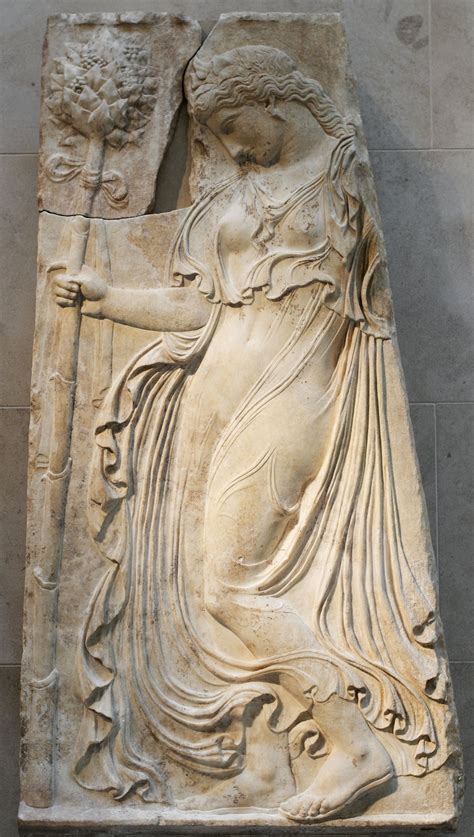 Marble Relief With A Dancing Maenad Roman Copy Of The Augustan Period