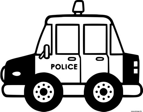 Coloriage Automobile De Police Maternelle Dessin Voiture De Police à