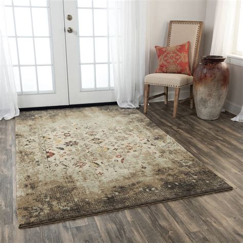 Rizzy Ovation Ova110 Beigebrown Area Rug Incredible Rugs And Decor