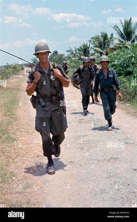 Us Marine On Patrol West Of Duc Hoa Vietnam April 1965 Artist