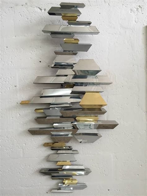 mid century retro vintage curtis jere brass and chrome wall sculpture pinned by 360 modern
