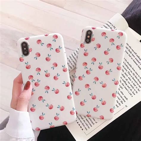 Jiban Silk Pattern Pink Peaches Phone Case For Iphone X Xs Max Xr Case