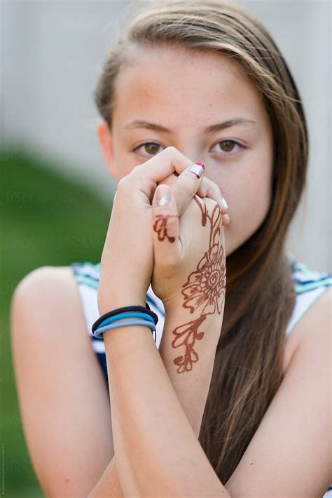 Teen Girl Displaying Henna Art By Stocksy Contributor Ronnie Comeau Stocksy