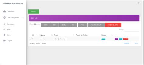 Github Laraveldaily Quickadminpanel Material Dashboard Simple Laravel Adminpanel Based On