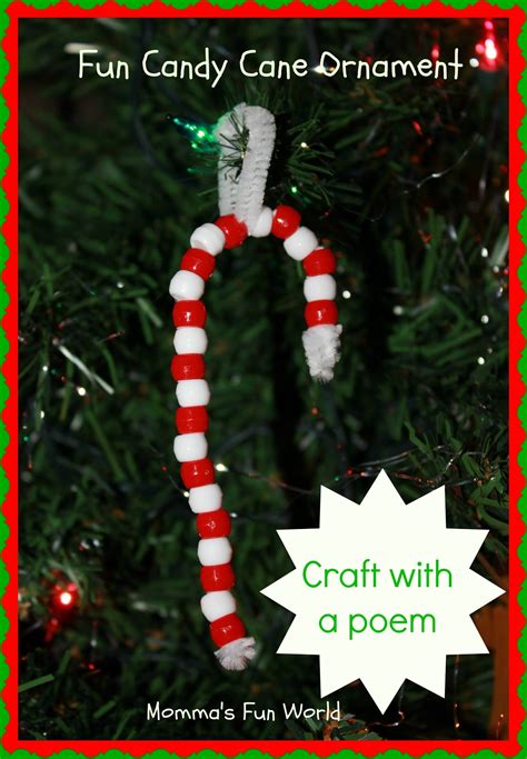 I wanna hook up with you. Momma's Fun World: Candy Cane bead ornament with a poem