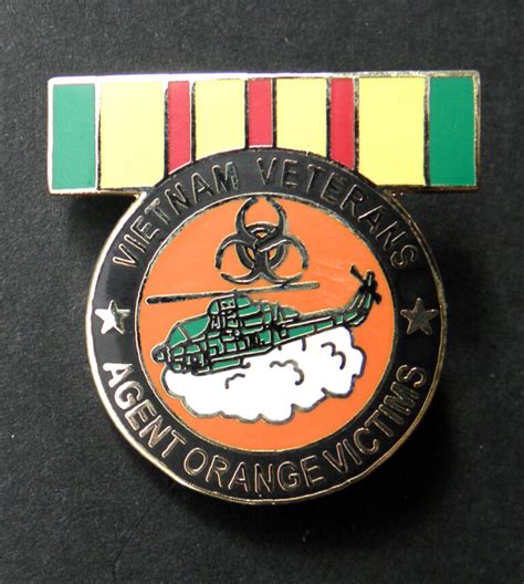 Vietnam Veteran Vet Agent Orange Victims Ribbon Lapel Hat Pin Badge 1
