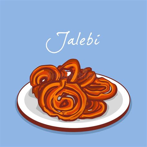 Indian Traditional Sweet Jalebi Stock Vector Illustration Of