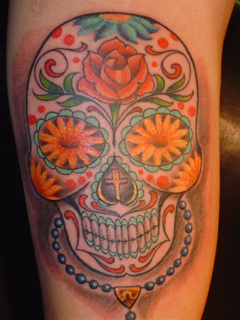 Joolz is a poet, novelist, artist and illustrator. sugar skull back tattoo | Sun Flower Sugar Skull Tattoo ...