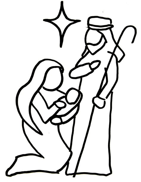 Nativity Clipart Black And White Free Free Download On Clipartmag