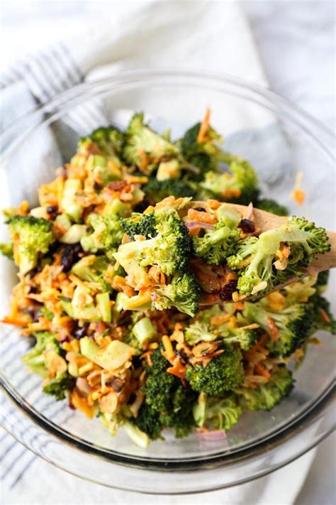 Toss salad ingredients with dressing: Broccoli Salad with Honey Mustard Dressing | Pickled Plum ...