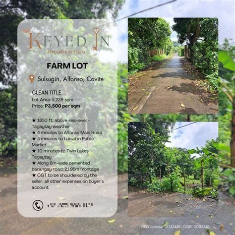 Tagaytay Affordable Residential Farm Lot For Sale In Rodeo Hills My