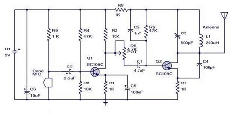 Simple Am Transmitter Circuit Popular Electronics Circuit