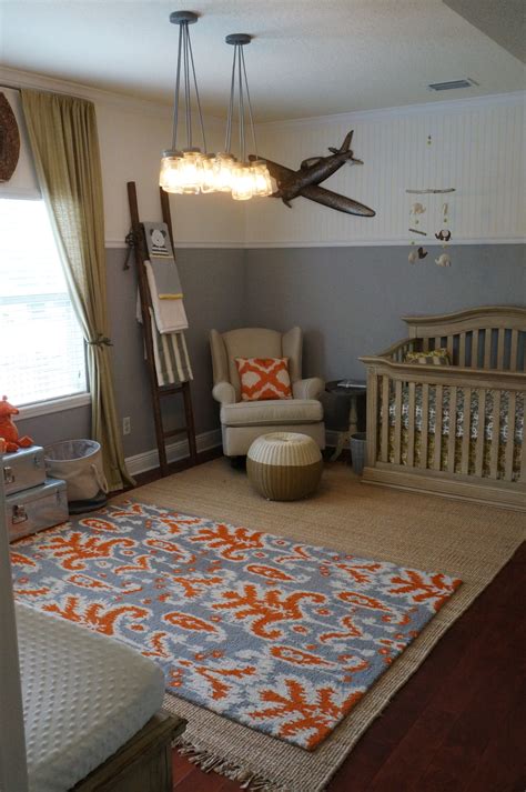 Your kids will play on this thing for hours! Lincoln's Yellow, Gray and Orange Nursery - Project Nursery
