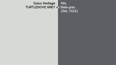 Dulux Heritage Turtledove Grey Vs Ral Slate Grey Ral Side By