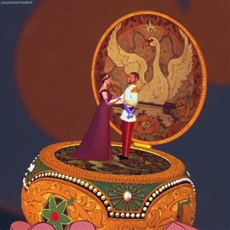 Conflicts are sung, as are happy moments. *MUSIC BOX ~ Marie (grandmother) gave to Anastasia ...