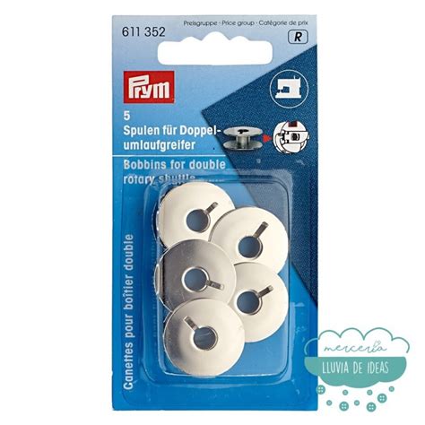 Canillas Metálicas Garfio Rotativo Doble Para Máquinas De Coser Prym