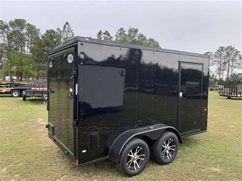 New 6x12ta Blackout Elite Rock Solid Cargo Enclosed Trailer 7x12