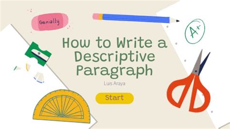 How To Write A Descriptive Paragraph
