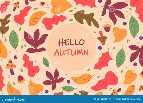 Autumn Background With Hand Drawn Style Vector Stock Vector