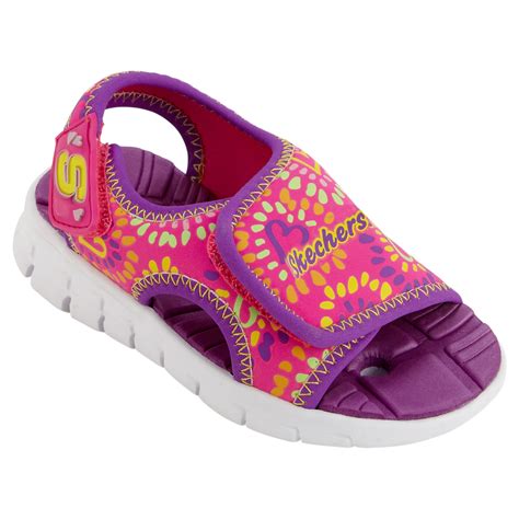 | skechers little girls glimmer kicks sea sparkle pink multi shoes size 3. Skechers Toddler Girls Water Shoe SUN LOVERS - Pink