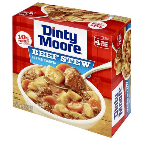 Whenever i'd go grocery shopping with my parents i'd make sure a can or two always ended up in our cart. Dinty Moore Beef Stew, 4 pk./20 oz. - BJs WholeSale Club
