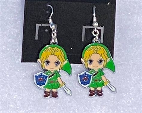 Zeldas Young Link Charm Dangle Earrings Etsy