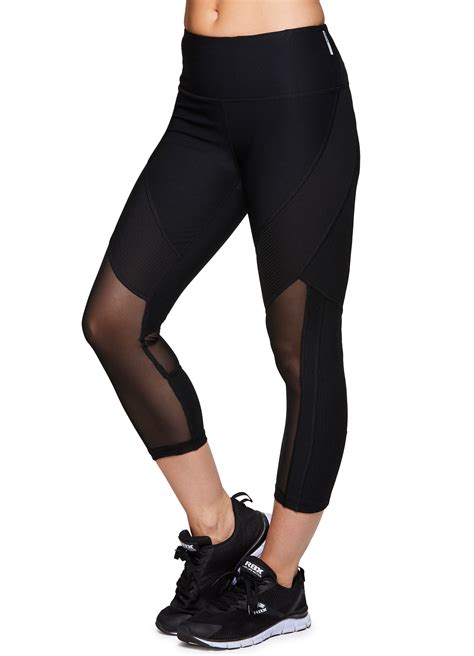 Rbx Rbx Active Women S Athletic Gym Workout Yoga Capri Length Legging Mesh Walmart Com