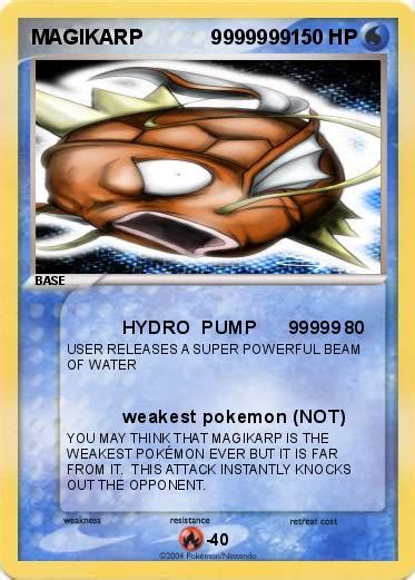 Pokémon Magikarp 9999999 9999999 Hydro Pump 99999 My Pokemon Card