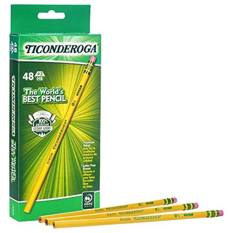 Ticonderoga Wood Cased Pencils Unsharpened 2 HB Soft Yellow 48