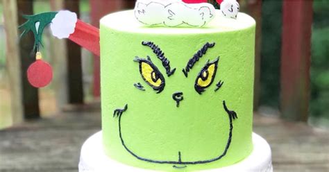 Minimalist Grinch Cake How The Grinch Stole Christmas Cakes