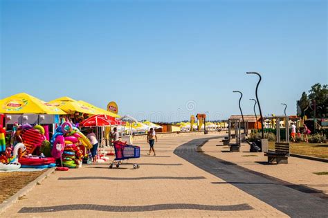 Beach In Mamaia Constanta Popular Tourist Place And Resort On Black Sea Editorial Stock Photo